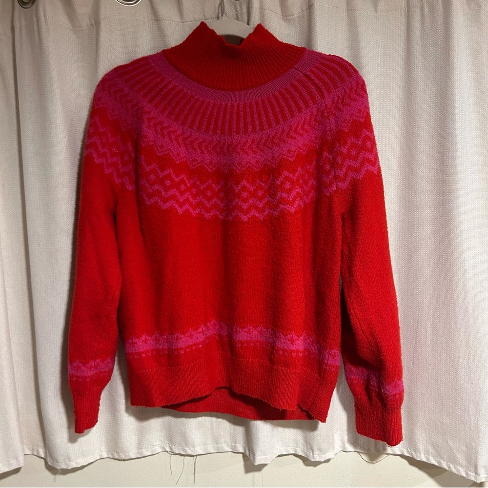 Red and Pink Women's Sweater